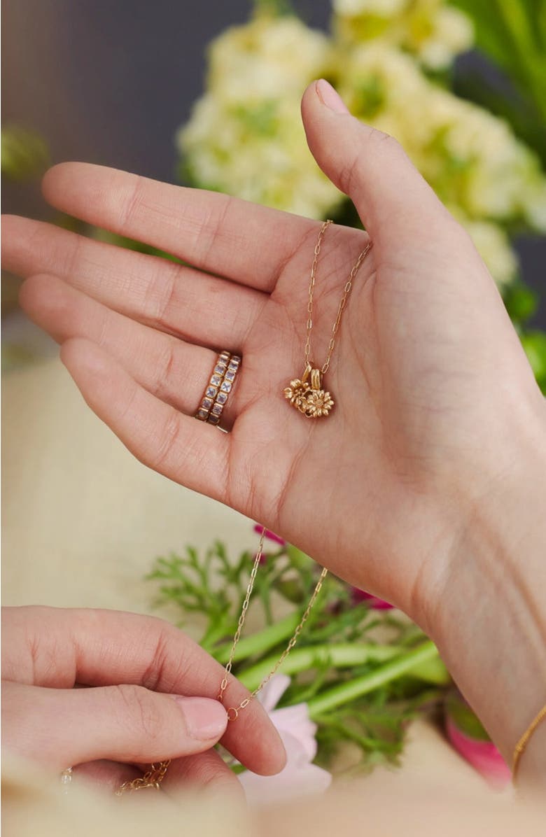 MADE BY MARY December Birth Flower Charm, Alternate, color, Silver