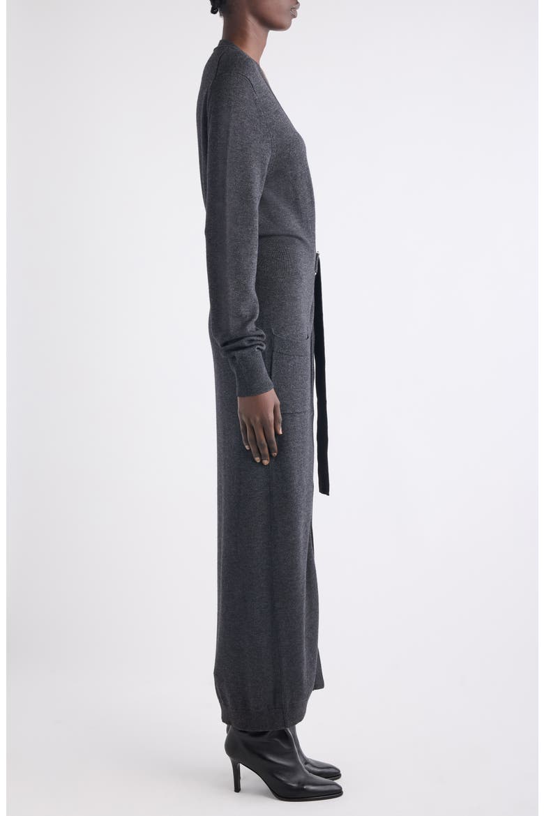 Constance Long Sleeve Belted Sweater Dress, Alternate, color, ANTHRACITE