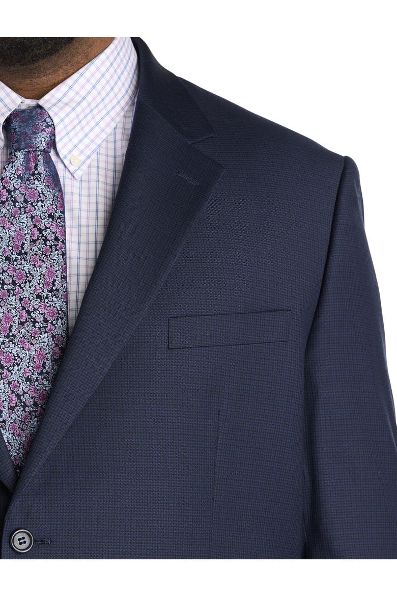 Big & Tall Mini Neat Suit Jacket, Alternate, color, NAVY