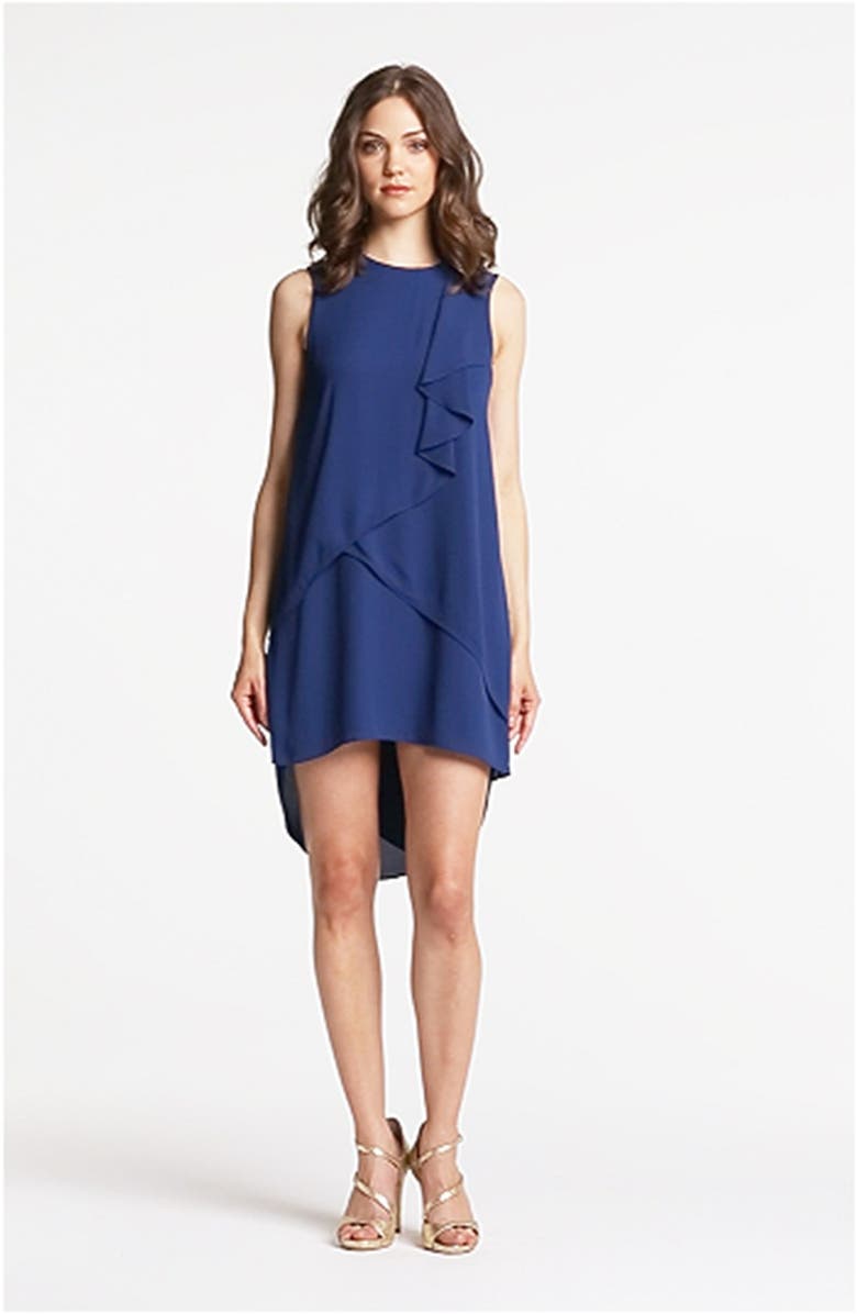 BCBGMAXAZRIA Ruffle Chiffon Dress, Alternate, color, 