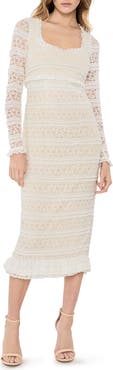 LIKELY Lidia Lace Long Sleeve Sheath Dress