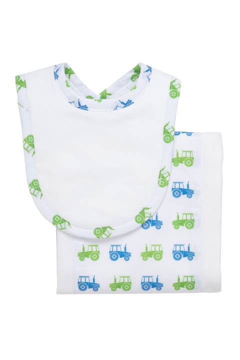 Print Drooler Bib & Burp Set