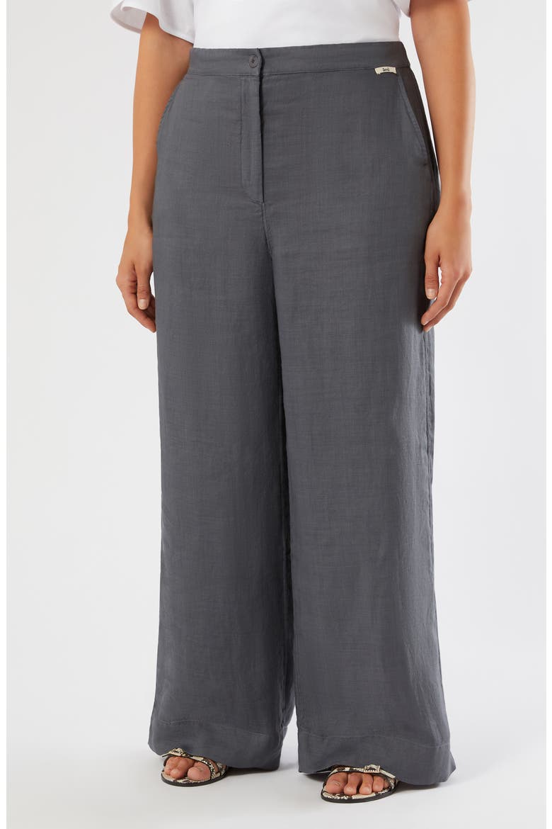 Agenda Wide Leg Pants, Main, color, MEDIUM GREY