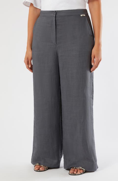 Agenda Wide Leg Pants (Plus)