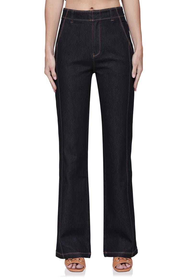 High Waist Wide Leg Jeans, Main, color, DARK RINSE WASH