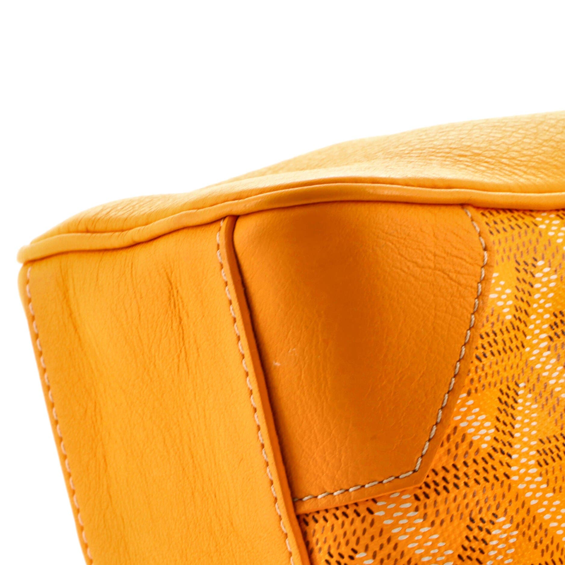 Pre-Owned Goyard Saigon Top Handle Bag Coated Canvas with Leather Mini, Alternate, color, Yellow