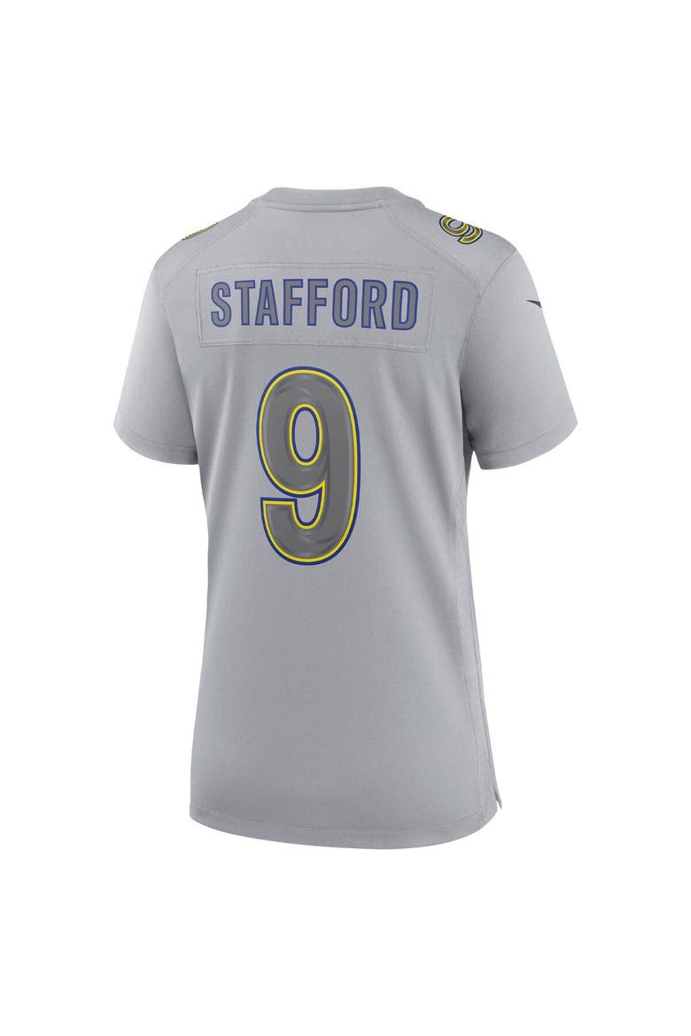 Women's Nike Matthew Stafford Gray Los Angeles Rams Atmosphere Fashion Game Jersey, Alternate, color, Gray