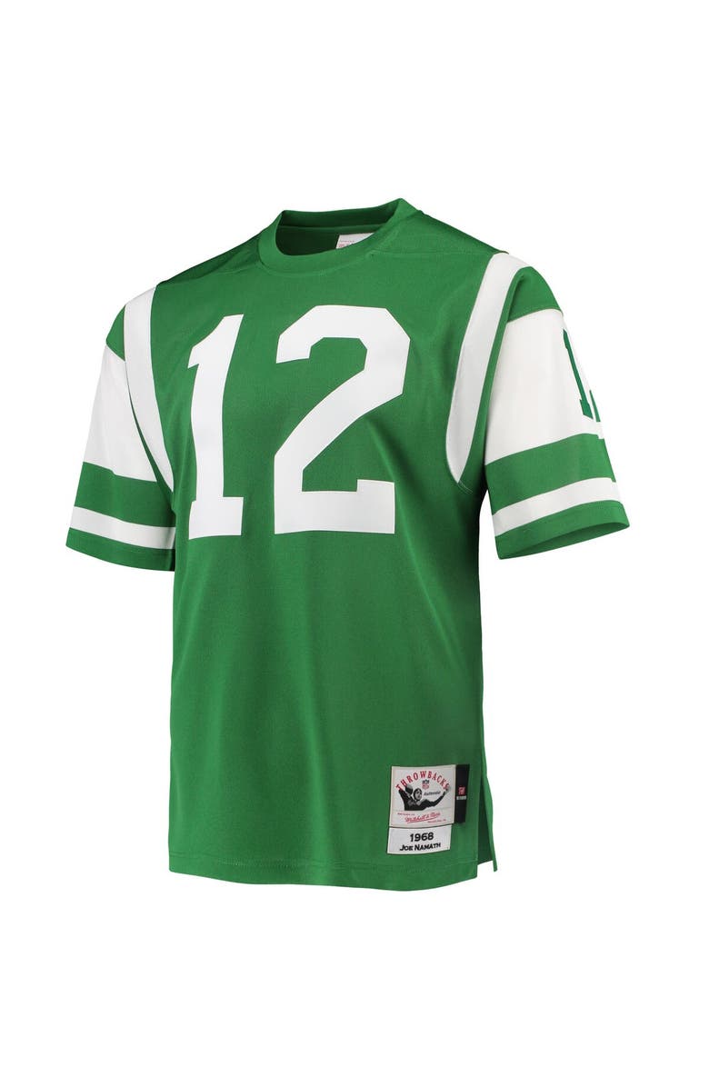 Mitchell & Ness Men's Mitchell & Ness Joe Namath Green New York Jets 1968 Authentic Throwback Retired Player Jersey, Alternate, color, 