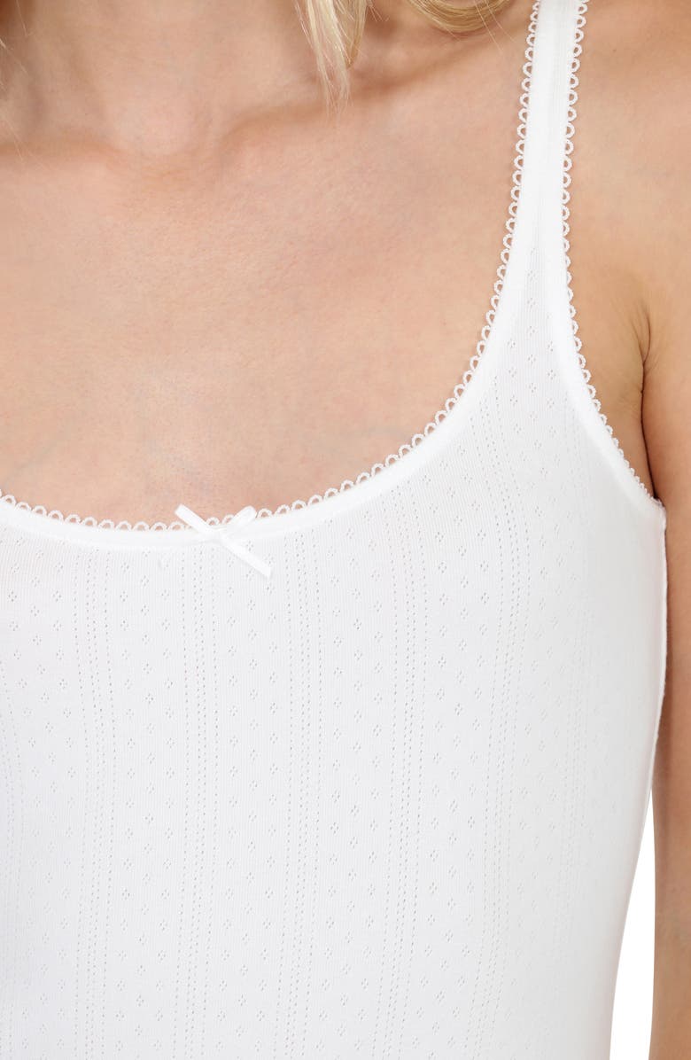 Honeydew Blissful Pointelle Chemise, Alternate, color, White