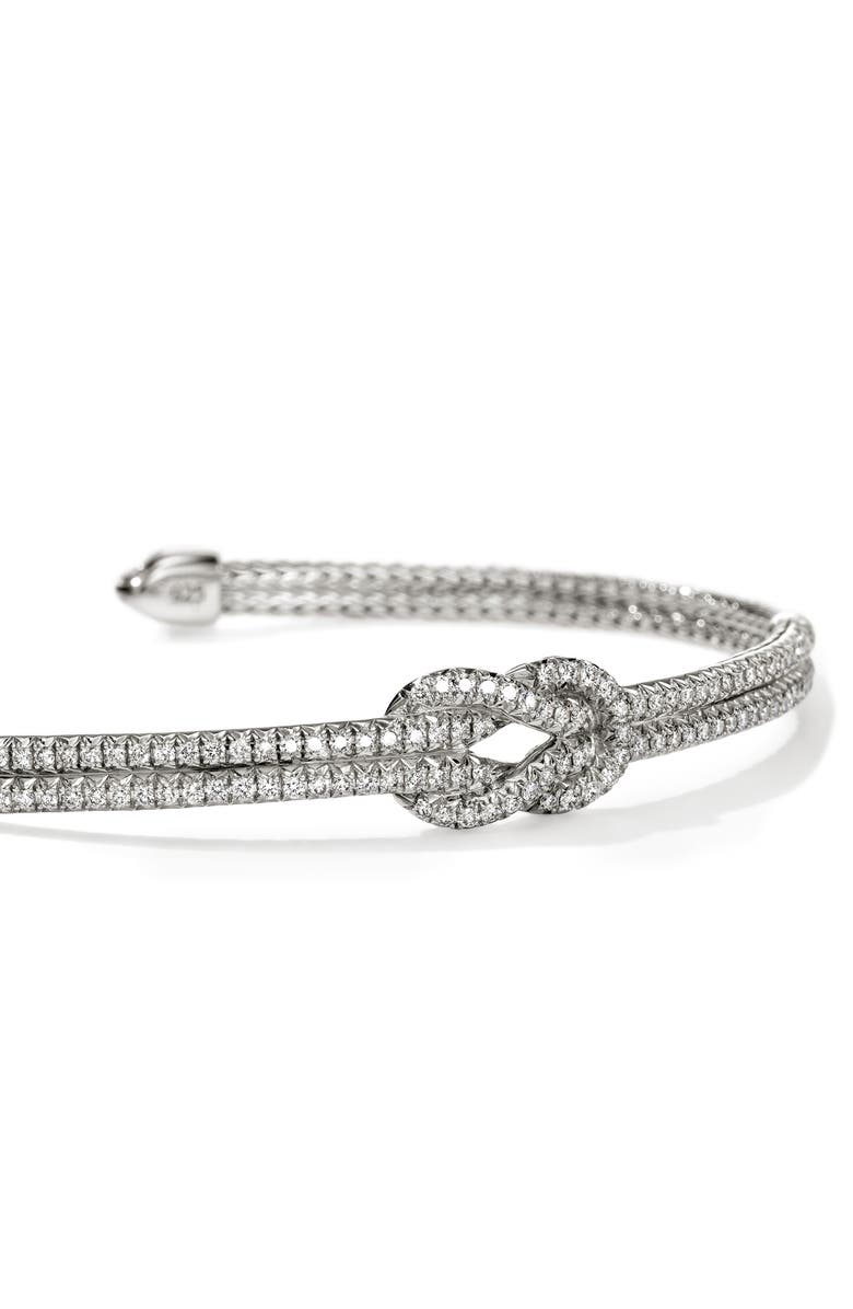 John Hardy Love Knot Bracelet, Sterling Silver, Diamonds, Alternate, color, Silver