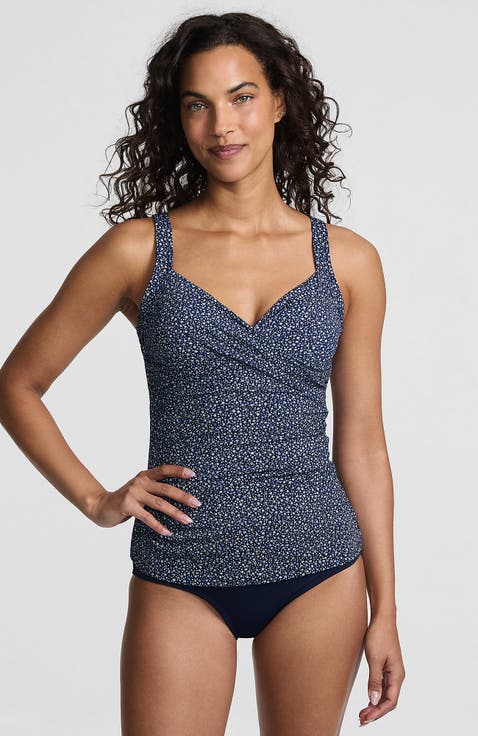 Wrap Underwire Tankini Top Swimsuit