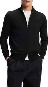 BOSS Balonso Virgin Wool Zip-Up Jacket