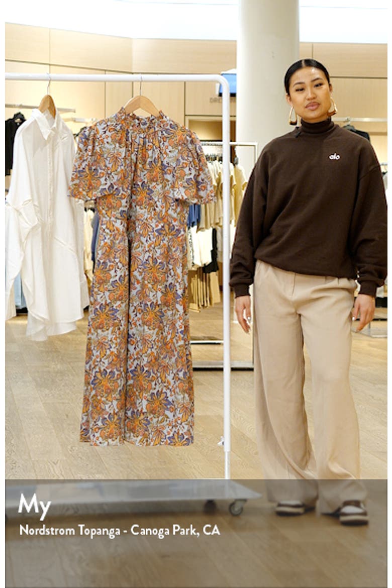 Print Mock Neck Midi Dress video