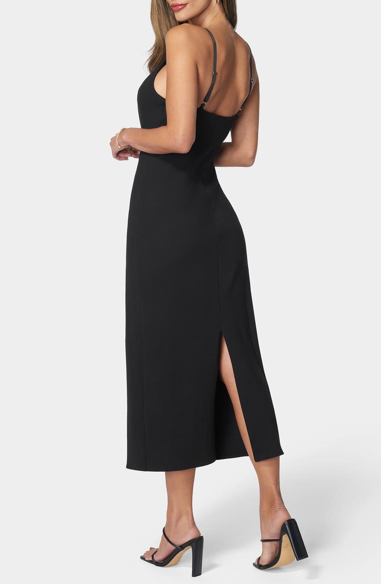 bebe Ribbed Maxi Dress, Alternate, color, Black