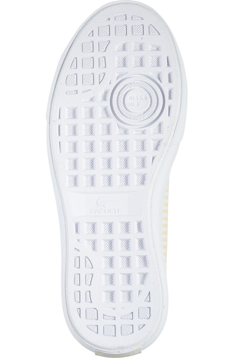 Lacoste Kids' Backcourt 125 Sneaker, Alternate, color, Light Yellow/ White