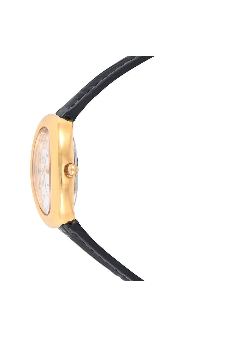 Vintage Petite Oval Leather Strap Watch- 30x22MM, Alternate, color, Black