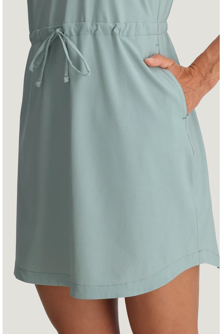Breeze Drawstring Waist Dress, Alternate, color, OCEAN MIST