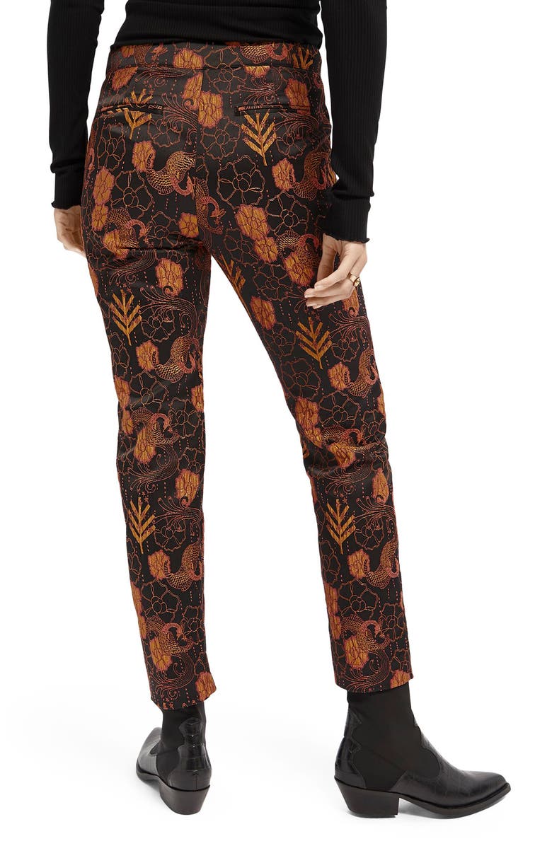 Scotch & Soda Lowry Metallic Jacquard Slim Fit Trousers, Alternate, color,
