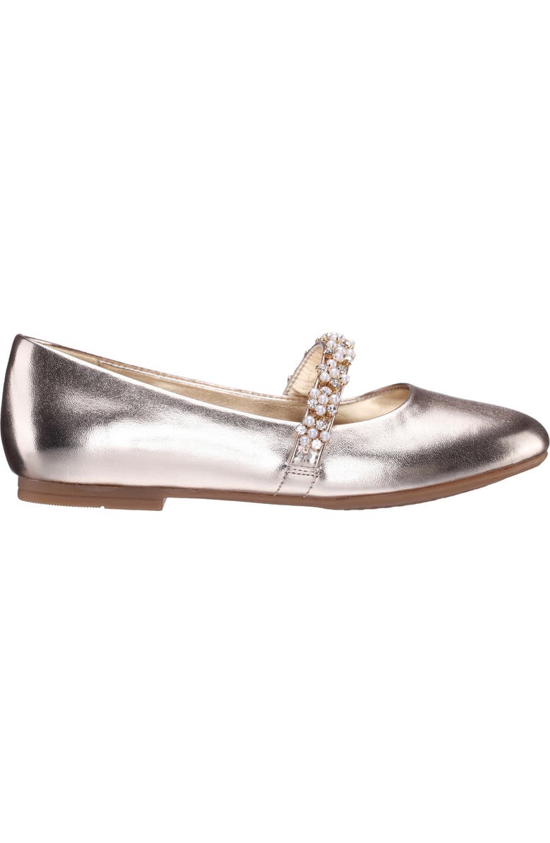 Nina Kids' Joansie Flat, Alternate, color, Light Gold Metallic