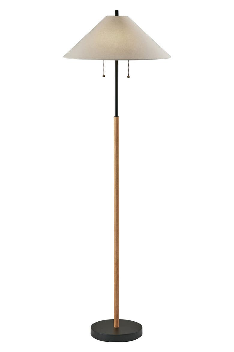 Palmer Floor Lamp, Main, color, BLACK / NATURAL WOOD
