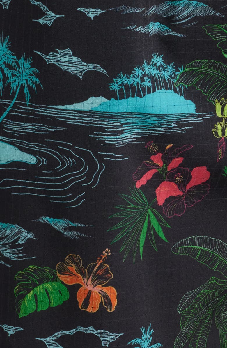 Tommy Bahama Naples Neon Shores Swim Trunks, Alternate, color, Black