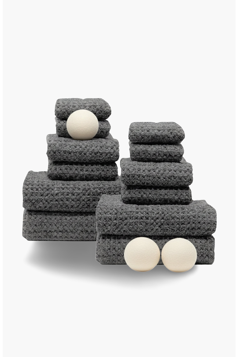 Ultraplush Australian Cotton Towel 12-piece Family Set, Alternate, color, Charcoal