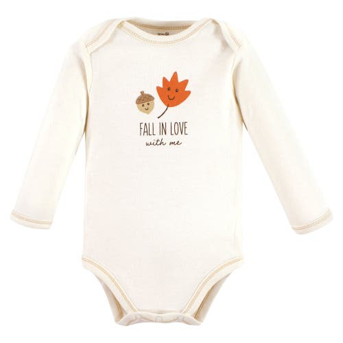 Touched By Nature Organic Cotton Long-sleeve Bodysuits In Multi