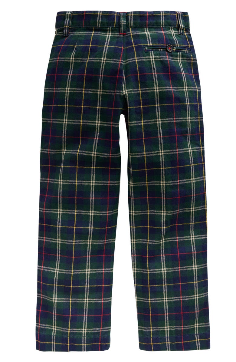 Mini Boden Kids' Plaid Pleated Smart Trousers, Alternate, color, 