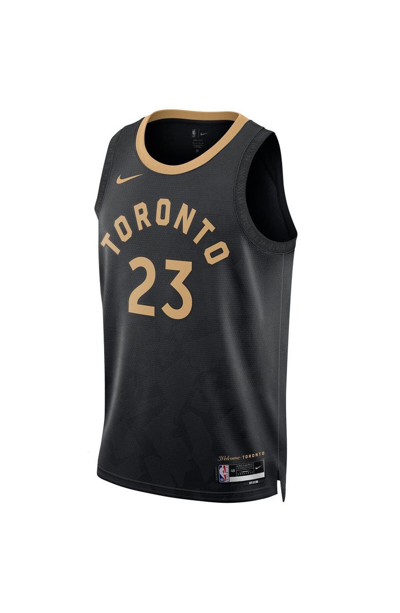 Nike Unisex Nike Fred VanVleet Black Toronto Raptors 2022/23 Swingman Jersey - City Edition, Alternate, color,