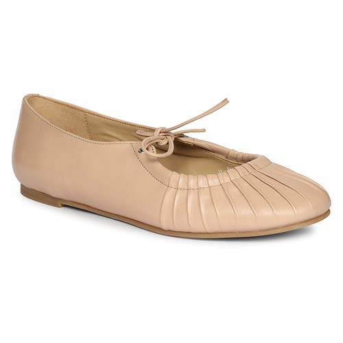Jelavu Ellie Tied Bow Ruched Ballerina In Ivory