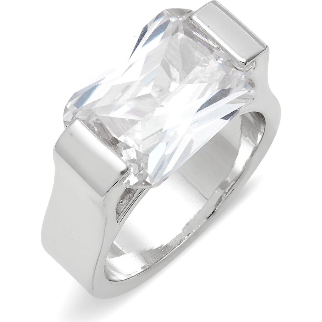 NORDSTROM NORDSTROM FLOATING OCTAGON CUBIC ZIRCONIA RING