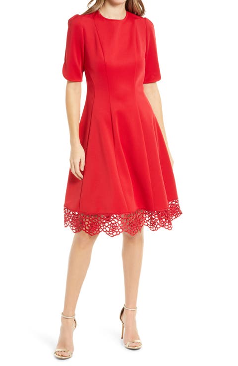 Donna Ricco Tulip Fit & Flare Dress