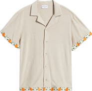 MAVRANS Orange Terry Cloth Camp Shirt