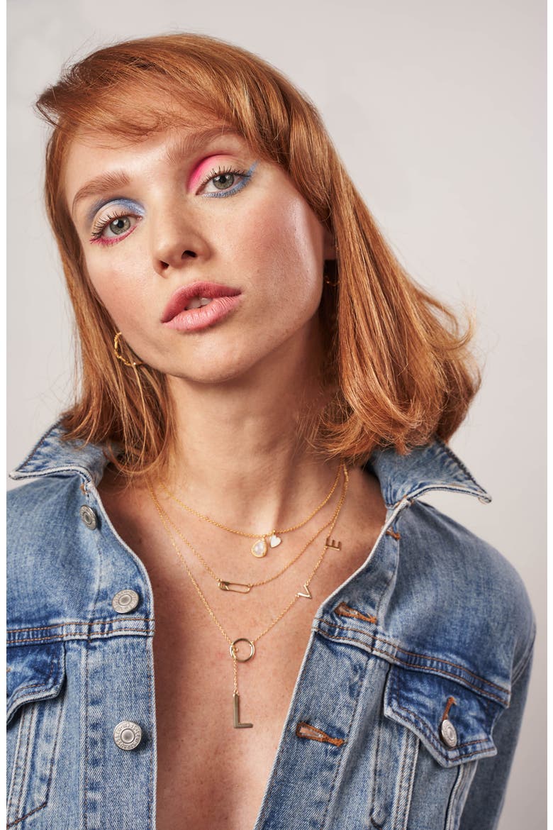 Love Lariat Necklace, Alternate, color, YELLOW/ GOLD
