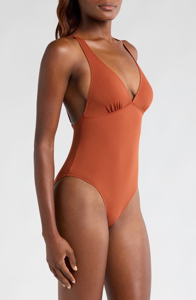 BONDI BORN Juliet One-Piece Swimsuit, Alternate, color, Copper