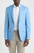 Heritage Gold Light Blue Slub Wool Blend Sport Coat
