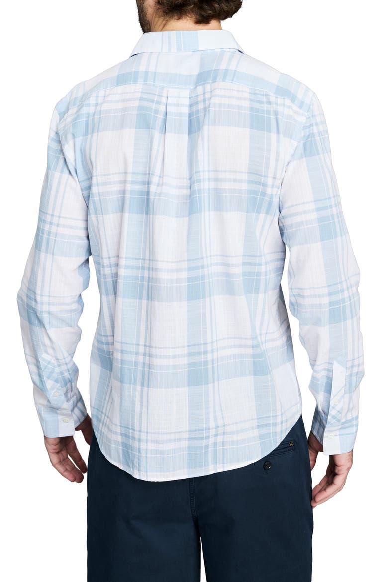 Hutcheson Plaid Button-Up Shirt, Alternate, color, LIGHT BLUE/ WHITE