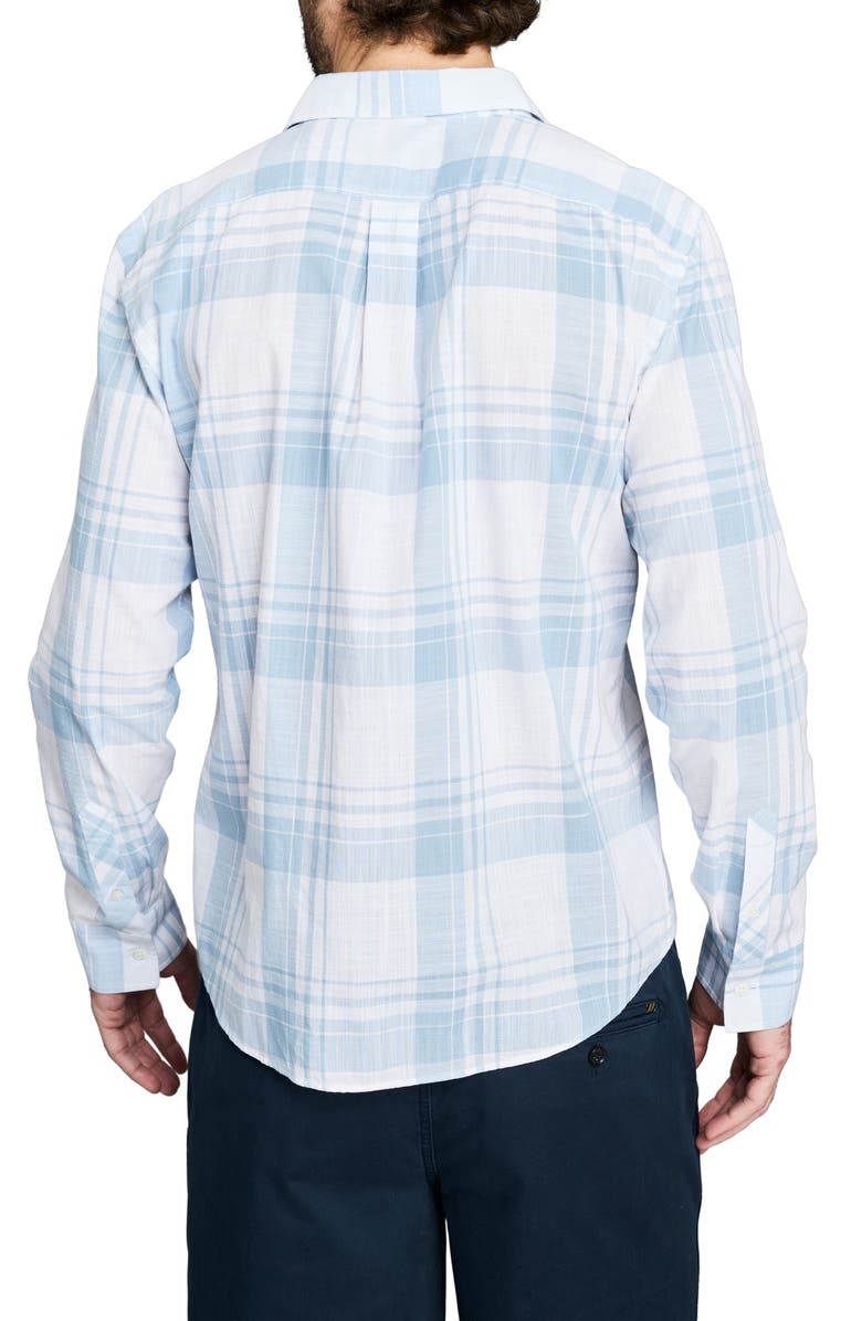 Billy Reid Hutcheson Plaid Button-Up Shirt, Alternate, color, Light Blue/ White