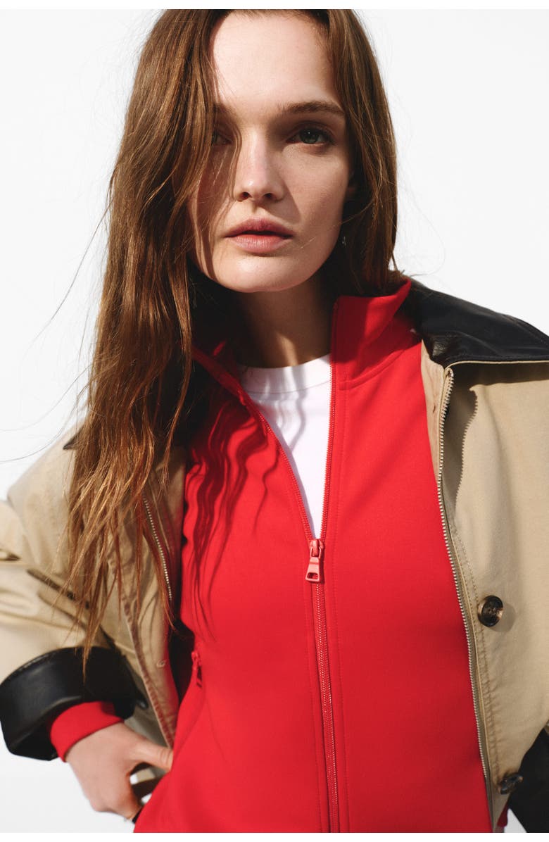 H&M Padded Canvas Jacket, Alternate, color, Beige