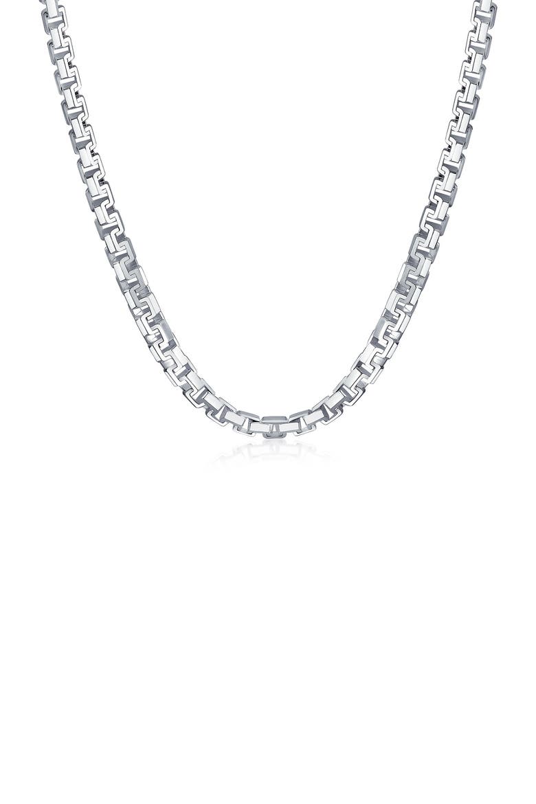 Sterling Silver Boxy Link Chain Necklace, Main, color, SILVER