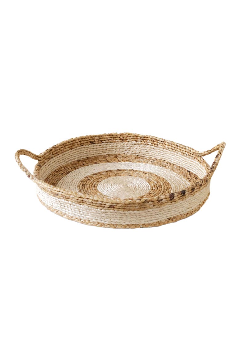 Natural Banana Leaf and Sisal Tray, Main, color, Natural