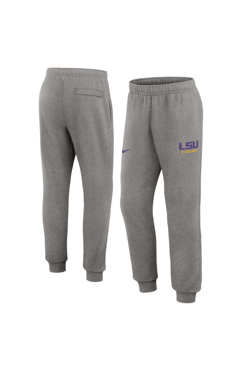 Nike Men's Nike Heather Gray LSU Tigers Primetime Club Fleece Jogger Pants, Alternate, color, 