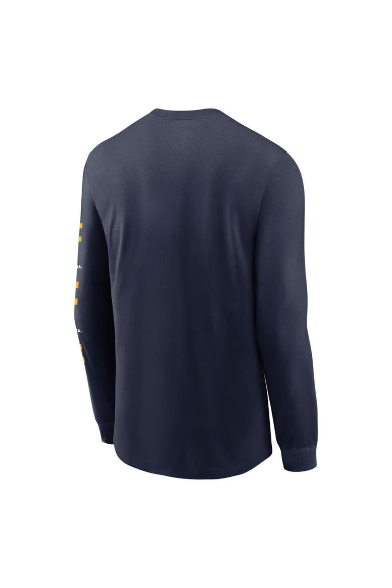 Men's Nike Navy West Virginia Mountaineers Classic Location Long Sleeve T-Shirt, Alternate, color, Navy