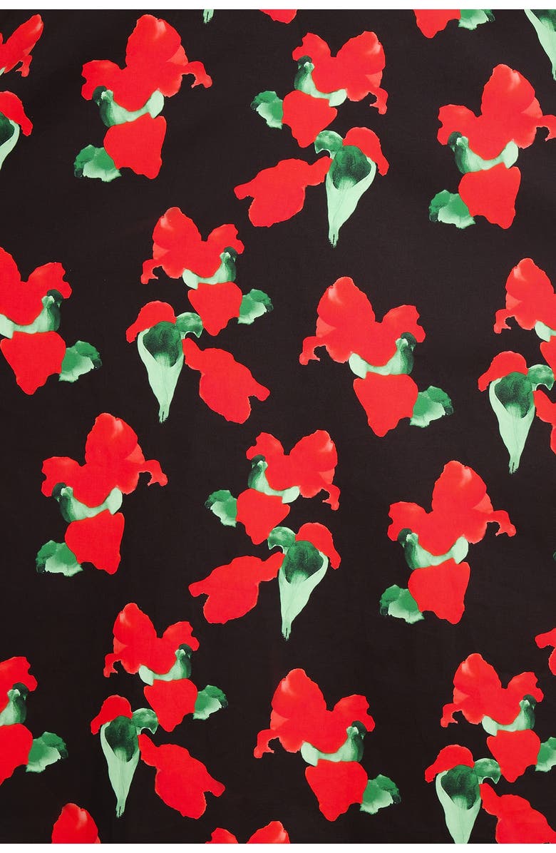 The Lulo Project Breeze Stretch Cotton Sundress, Alternate, color, Orange Bloom Black