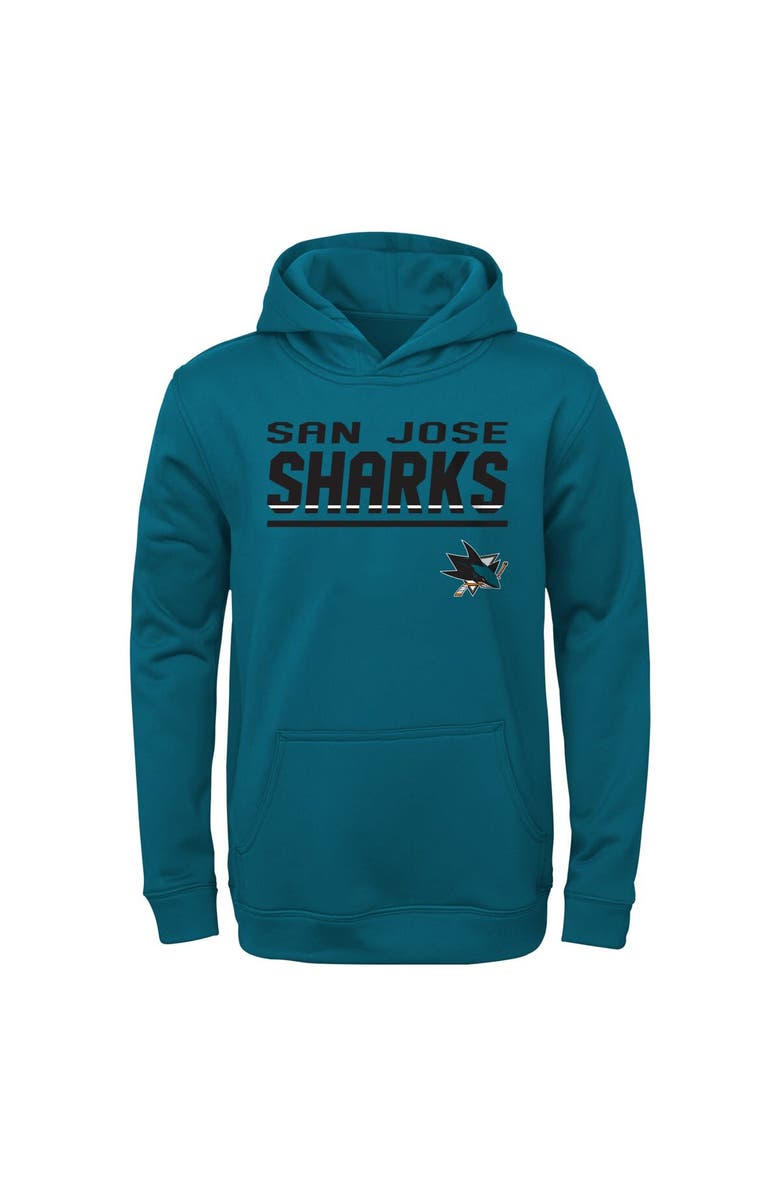 Outerstuff Youth Teal San Jose Sharks Headliner Pullover Hoodie, Main, color,