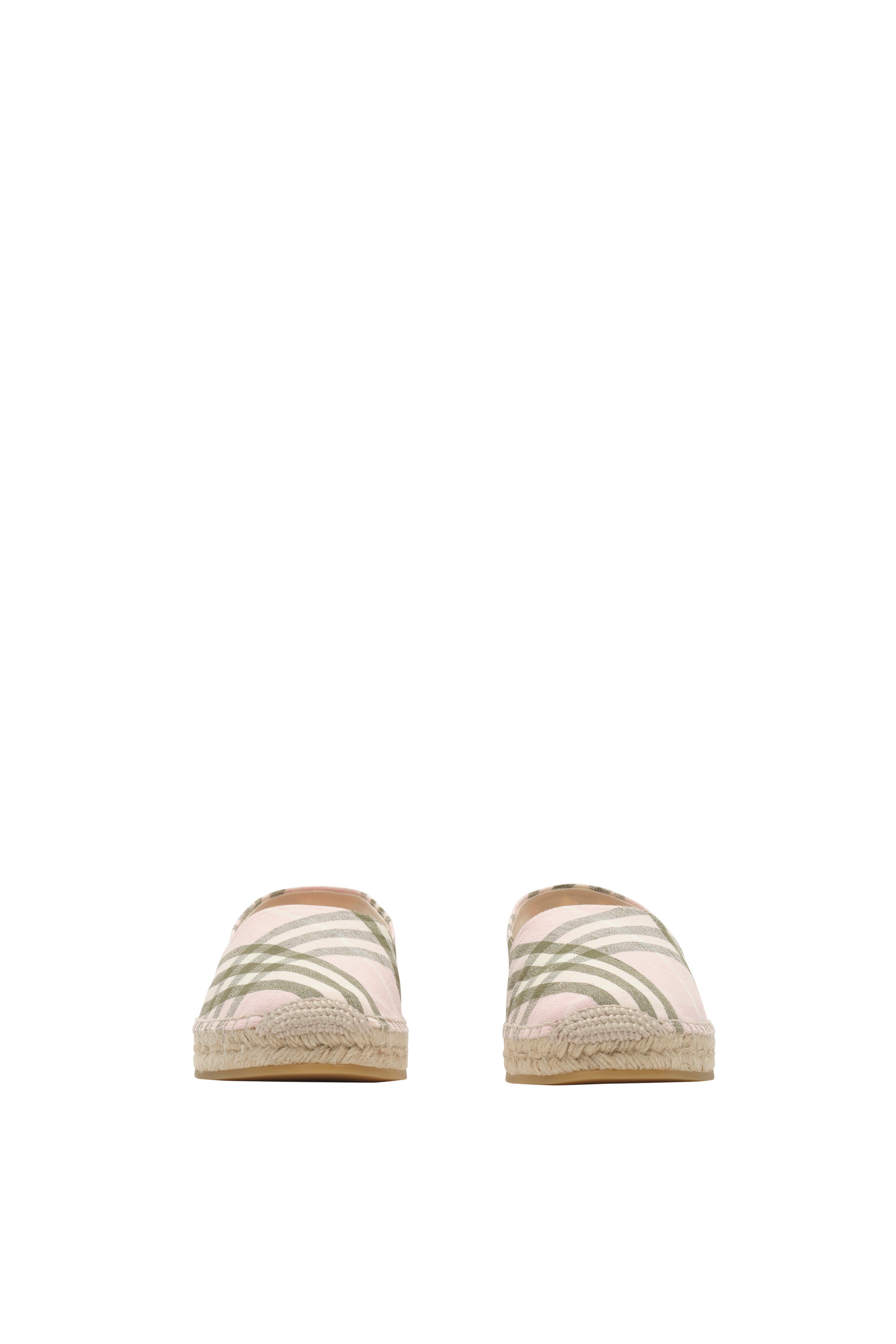 Burberry Check Mews Espadrilles, Alternate, color, Mallow Pink
