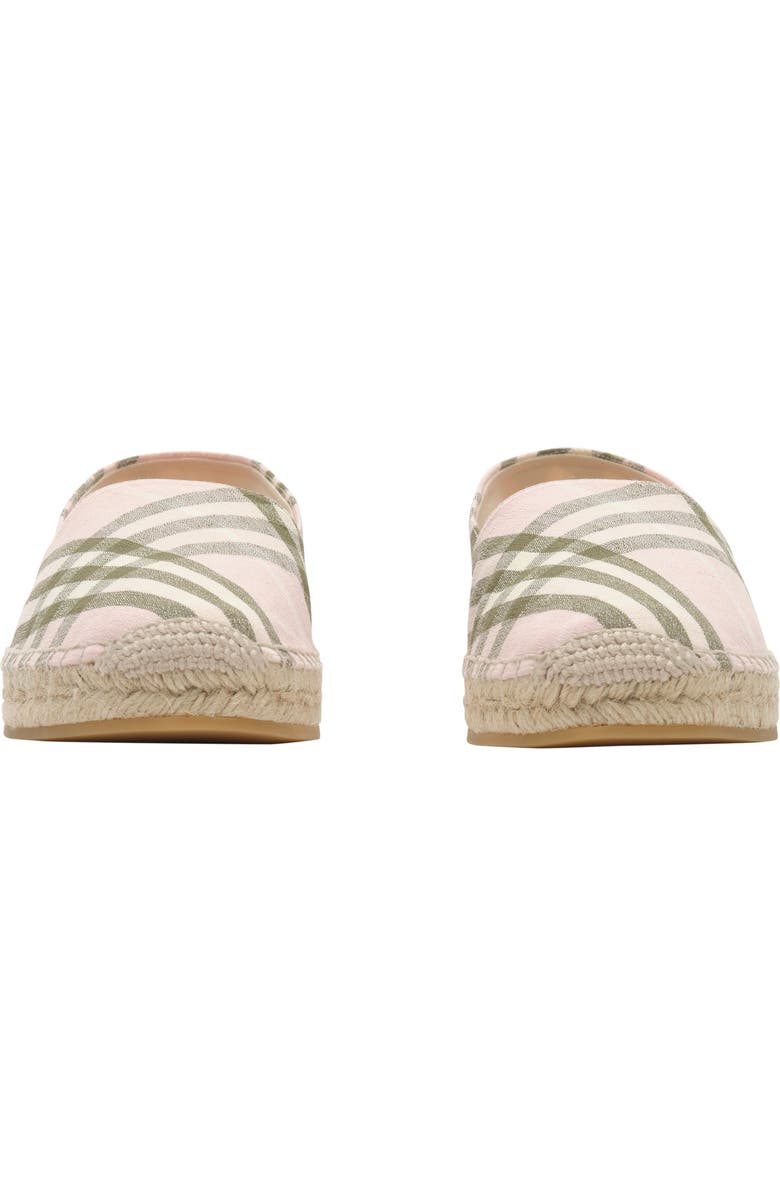 Burberry Check Mews Espadrilles, Alternate, color, Mallow Pink