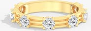 Everlee Round Ribbed Gold Lab Diamond Band in 14K