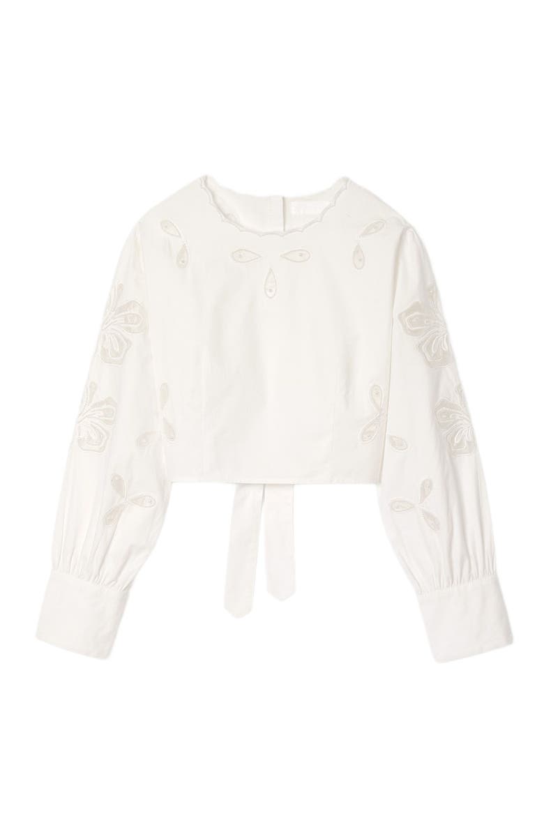 SANDRO Poplin crop top, Alternate, color, 