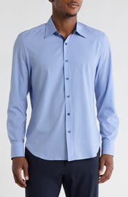 CONSTRUCT Cross Geo Print Stretch Dress Shirt